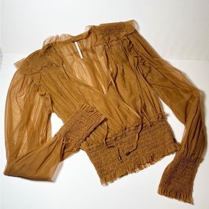 Free People. Size small. Mustard yellow sheet.